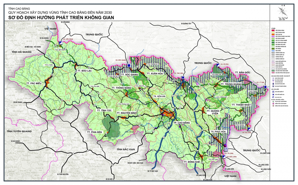 Quy hoạch xây dựng vùng tỉnh Cao Bằng đến năm 2030 - Sơ đồ định hướng phát triển không gian