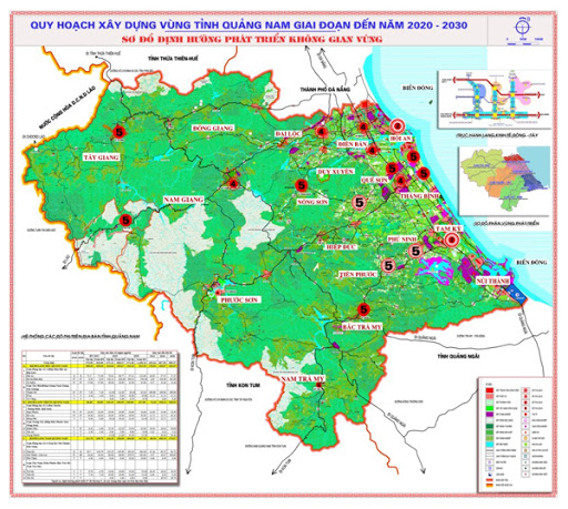 Quy hoạch xây dựng vùng tỉnh Quảng Nam giai đoạn 2020-2030 Sơ đồ định hướng phát triển không gian vùng