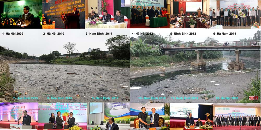 Ủy ban bảo vệ môi trường sông Nhuệ - Đáy nhóm họp 12 lần trong 12 năm: sông Nhuệ ngày càng ô nhiễm hơn. Ảnh tư liệu