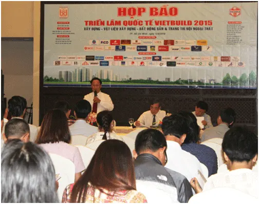 Họp báo công bố thông tin về Triển lãm quốc tế Vietbuild TP.HCM 2015 lần 1.