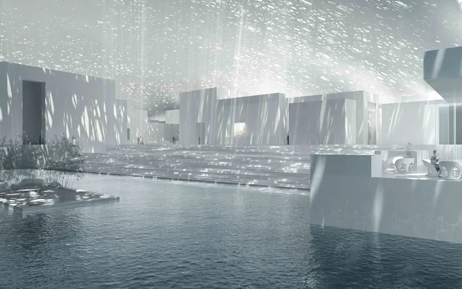 Thang máy Cibes A5000 sử dụng bên trong công trình bảo tàng Louvre Abu Dhabi | Ảnh: archdaily