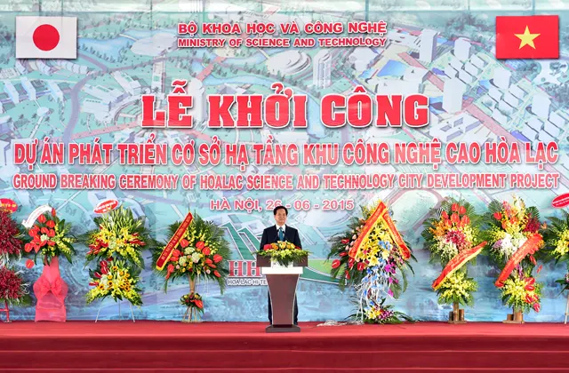 Khởi công Dự án hạ tầng Khu công nghệ cao Hòa Lạc