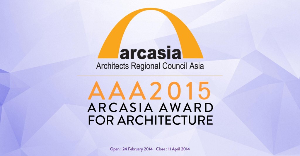 Thông báo về giải thưởng Kiến trúc ARCASIA 2015