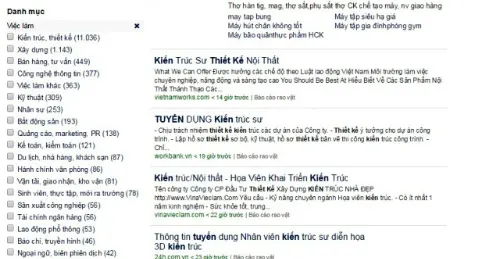 Tại một website ra vặt, lượng công việc kiến trúc tăng mạnh.