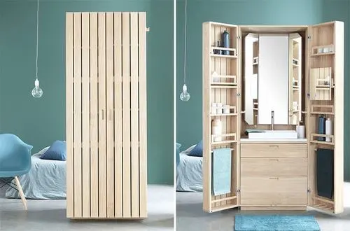 Phòng tắm thu gọn nhờ chiếc hộp thông minh