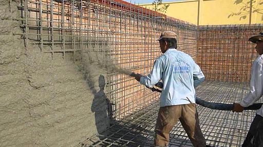Công thức mới phát triển bê tông phun có độ bền cao