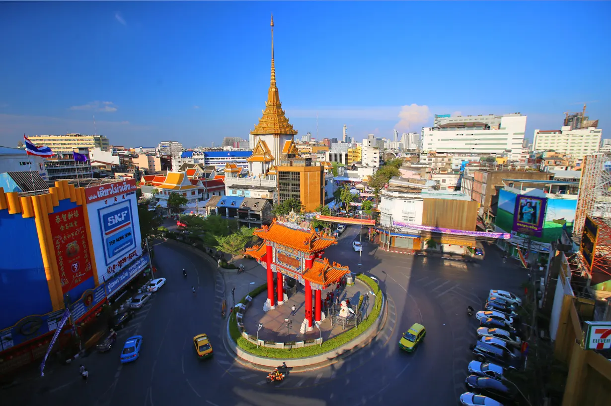 Không gian cổng chính khu Chinatown Bangkok, Thailand