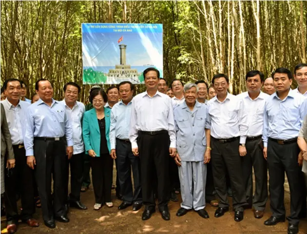 Khởi công xây dựng biểu tượng Cột cờ Hà Nội tại mũi Cà Mau
