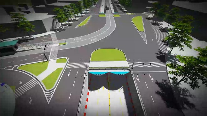 Phối cảnh hầm chui 200 tỷ sắp khởi công ở Đà Nẵng