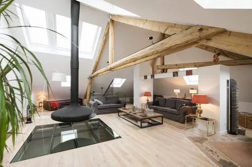 Căn hộ gác mái vừa mộc mạc vừa hiện đại ở Luxembourg