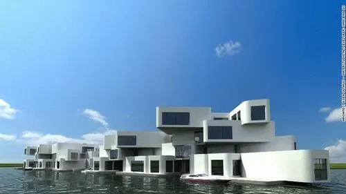 Những tòa nhà tuyệt đẹp trên mặt biển