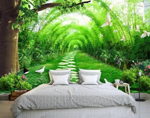 Sống giữa thiên nhiên nhờ giấy dán tường