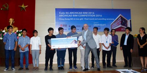 Sinh viên ĐH Kiến trúc TP.HCM giành giải Nhất cuộc thi ARCHICAD BIM 2016