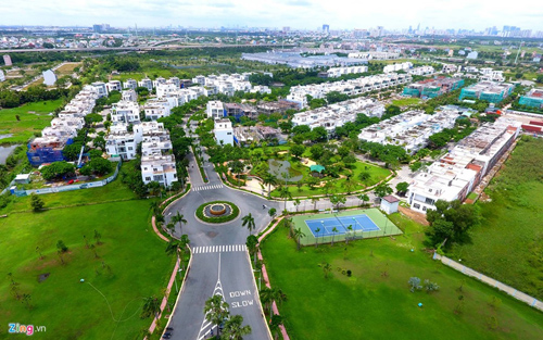 Dự án biệt thự chen nhau ở khu đông Sài Gòn