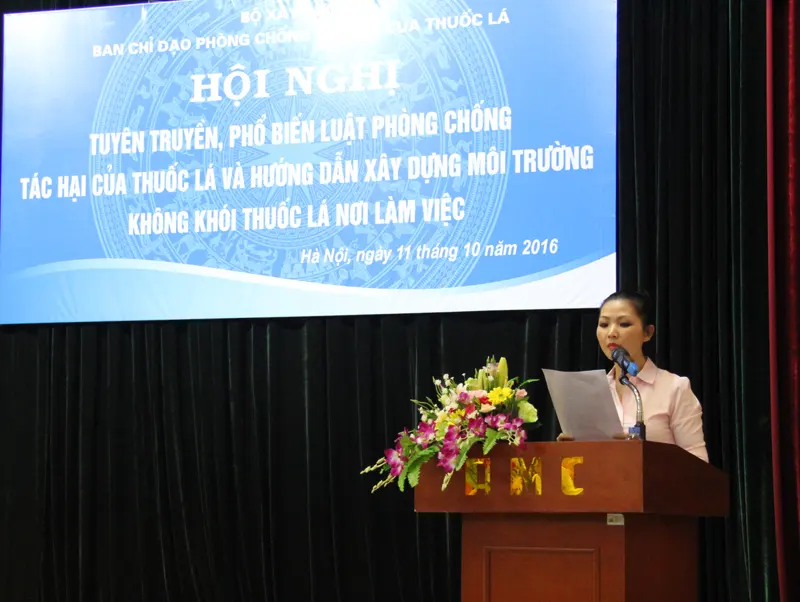 Bộ Xây dựng tăng cường tuyên truyền, phổ biến Luật Phòng chống tác hại của thuốc lá
