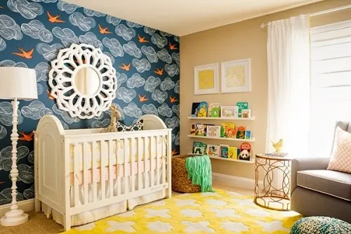 Chọn điểm nhấn cho bức tường bằng giấy