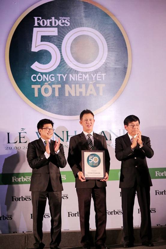 Nam Long lọt Top 50 công ty niêm yết tốt nhất 2016 do Forbes bình chọn