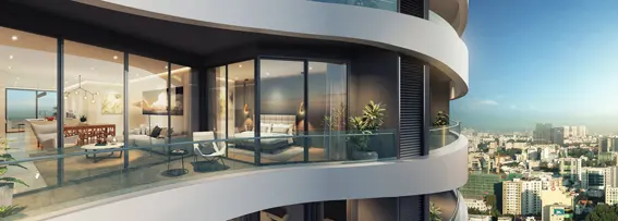 Thiết kế ban công lan can kính cho căn hộ cao cáp tại TP Hồ Chí Minh