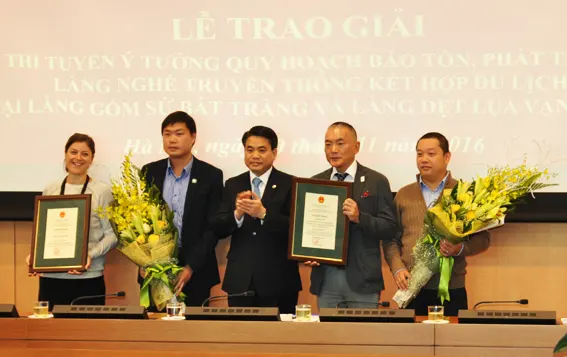 Trao giải cuộc thi ý tưởng quy hoạch Làng gốm sứ Bát Tràng và Làng lụa Vạn Phúc