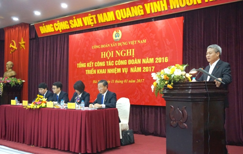 Công đoàn Xây dựng Việt Nam tổng kết công tác năm 2016