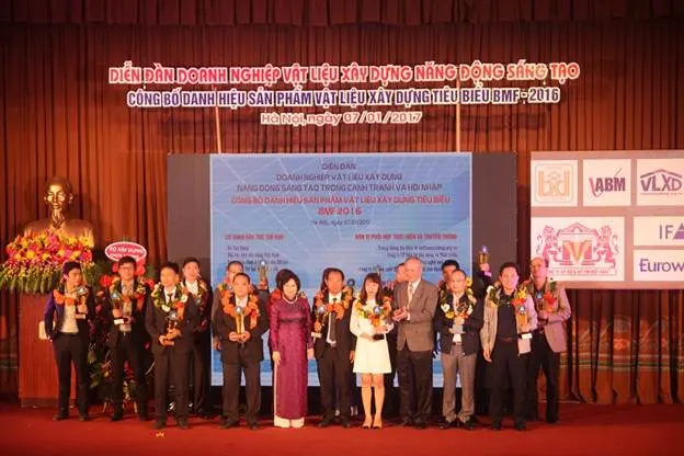Trao danh hiệu “Sản phẩm vật liệu xây dựng tiêu biểu” năm 2016