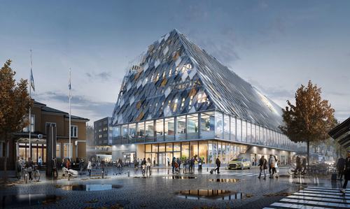 Thiết kế độc đáo biến nhà ga thành hội trường thành phố tại Thụy Điển