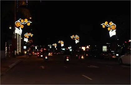 Mẫu trang trí trên tuyến đường Bạch Đằng - Đà Nẵng. Ảnh Tùng Anh