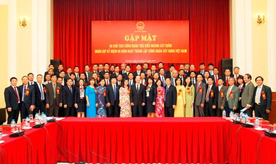 Gặp mặt 60 chủ tịch công đoàn tiêu biểu ngành Xây dựng