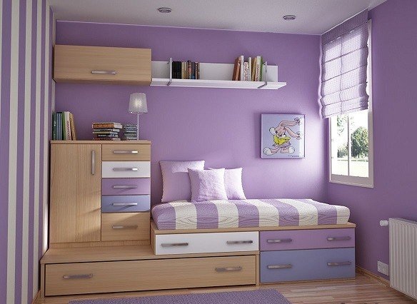 Cách bố trí phòng ngủ chật hẹp