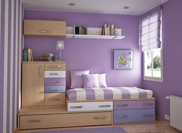 Cách bố trí phòng ngủ chật hẹp