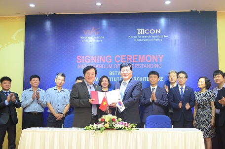 Viện Kiến trúc Quốc gia và Viện Nghiên cứu Chính sách Xây dựng Hàn Quốc ký kết biên bản hợp tác ghi nhớ