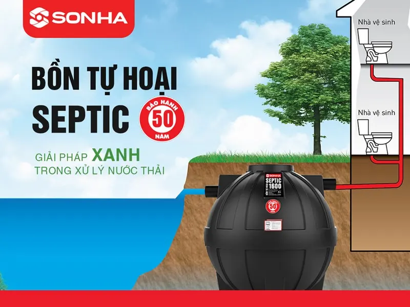 Bồn tự hoại Septic Sơn Hà – bể phốt thông minh cho mọi gia đình
