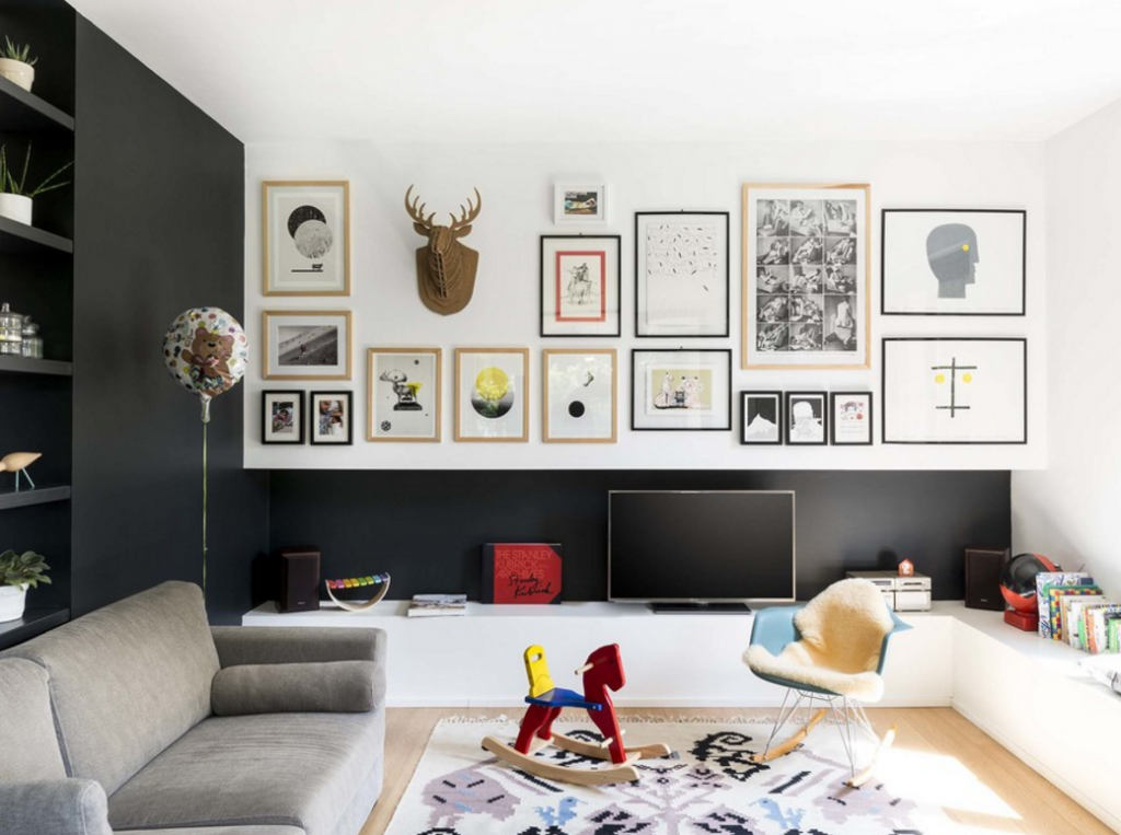 Cách bố trí tivi ẩn đầy cá tính