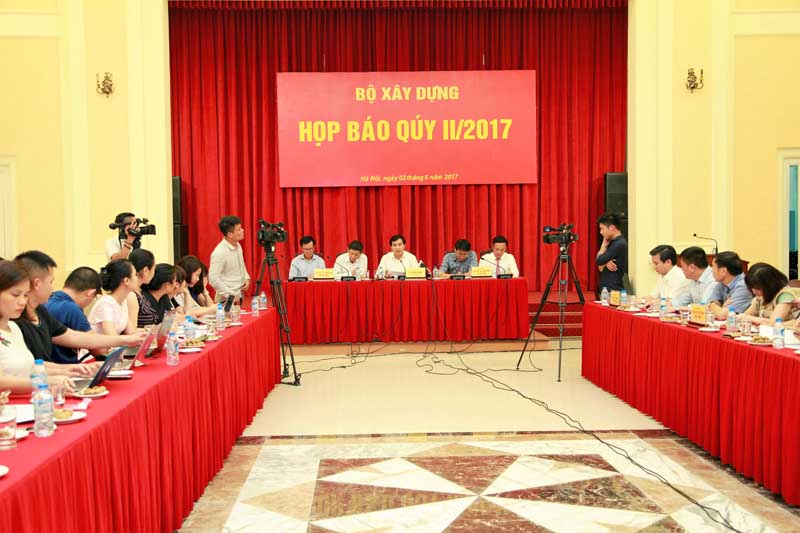 Bộ Xây dựng: Họp báo công bố tình hình thực hiện nhiệm vụ quý II/2017
