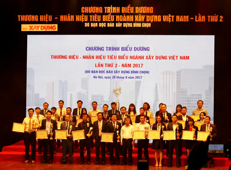 Vinh danh 100 Thương hiệu – Nhãn hiệu tiêu biểu ngành Xây dựng năm 2017