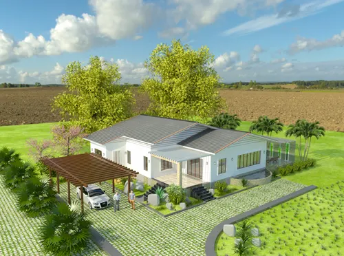 Cách xây nhà một tầng vừa mát vừa tiết kiệm