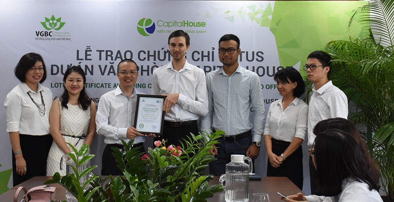 Capital House nhận chứng chỉ LOTUS cho dự án văn phòng Xanh