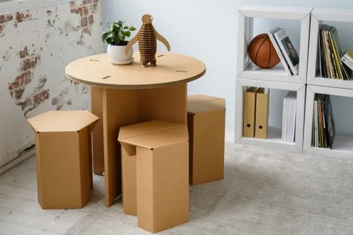 Đồ nội thất bằng bìa carton bền vững cho nội thất mọi căn phòng