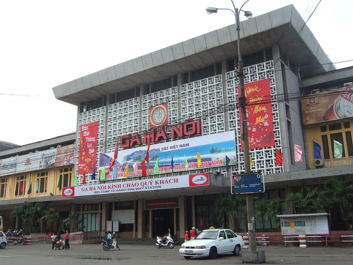 Mặt tiền công trình ga Hà Nội hiện hữu