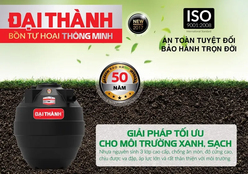 Bồn tự hoại thông minh Đại Thành ra mắt tại thị trường Việt Nam