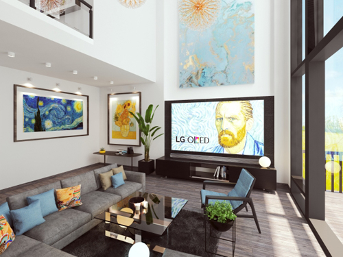 Phòng khách cho gia chủ có tâm hồn nghệ thuật