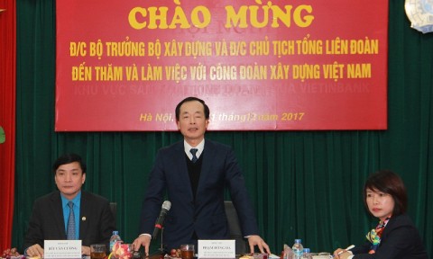 Bộ trưởng Phạm Hồng Hà thăm Công đoàn Xây dựng Việt Nam