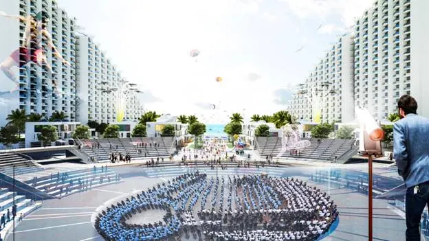 Quảng trường trung tâm Arena nơi sẽ diễn ra các hoạt động lễ hội, nghệ thuật quanh năm