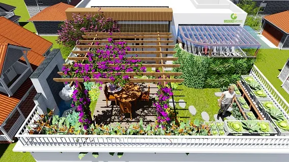 Vườn trên mái đang là giải pháp được nhiều người quan tâm