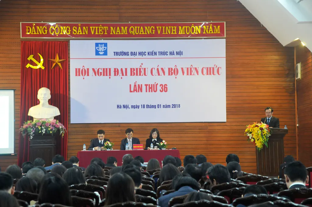 Hội nghị Đại biểu cán bộ viên chức lần thứ 36 Trường Đại học Kiến trúc Hà Nội