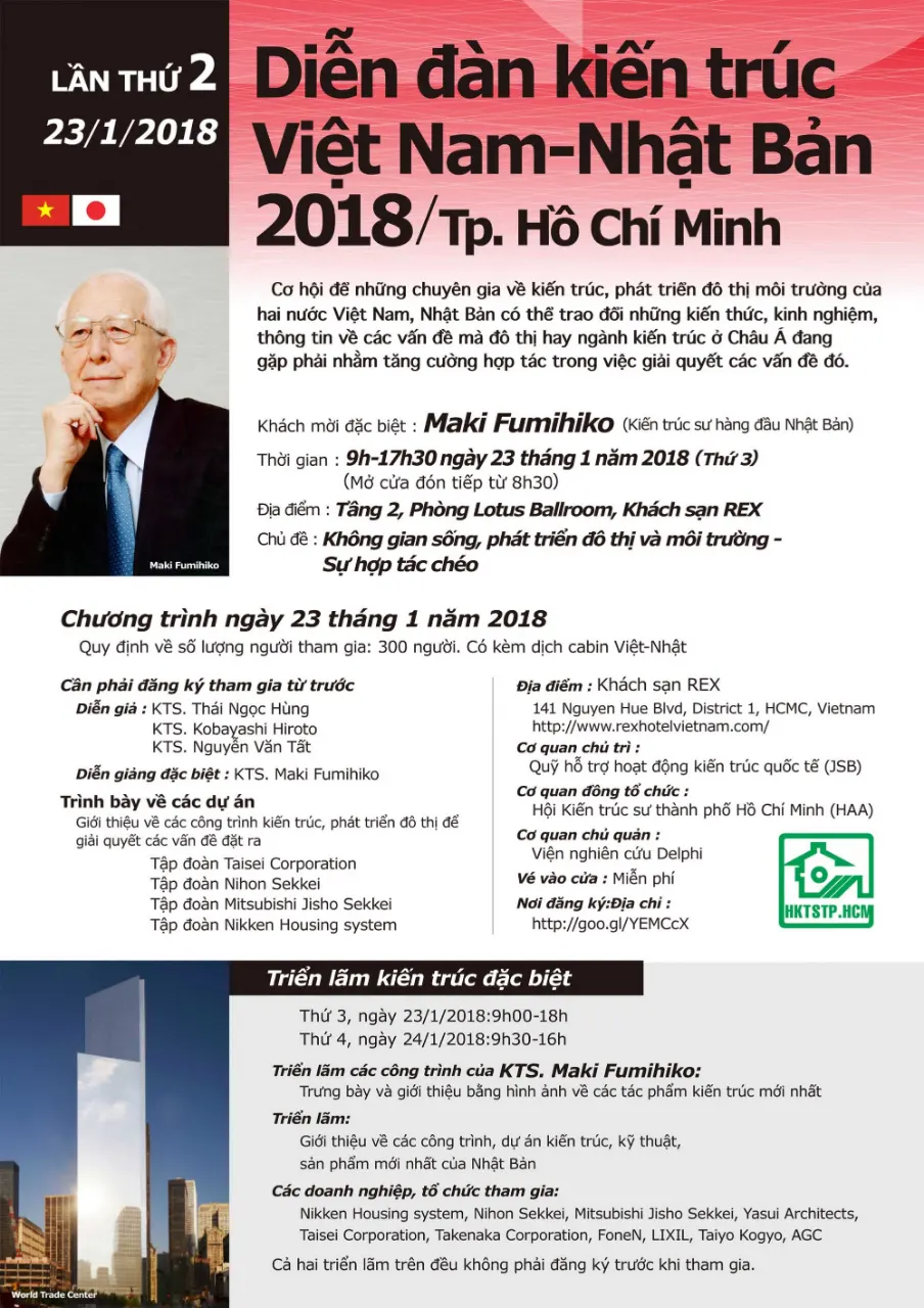 Mời tham dự diễn đàn Kiến trúc Việt Nam – Nhật Bản 2018