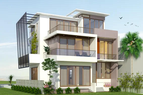 Mặt đứng công trình 