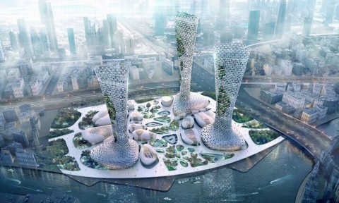 Các tòa tháp Symbiotic – giải pháp khí hậu giữa ốc đảo sa mạc Dubai