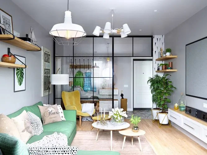 Tạo điểm nhấn siêu xinh với nội thất xanh lá cây