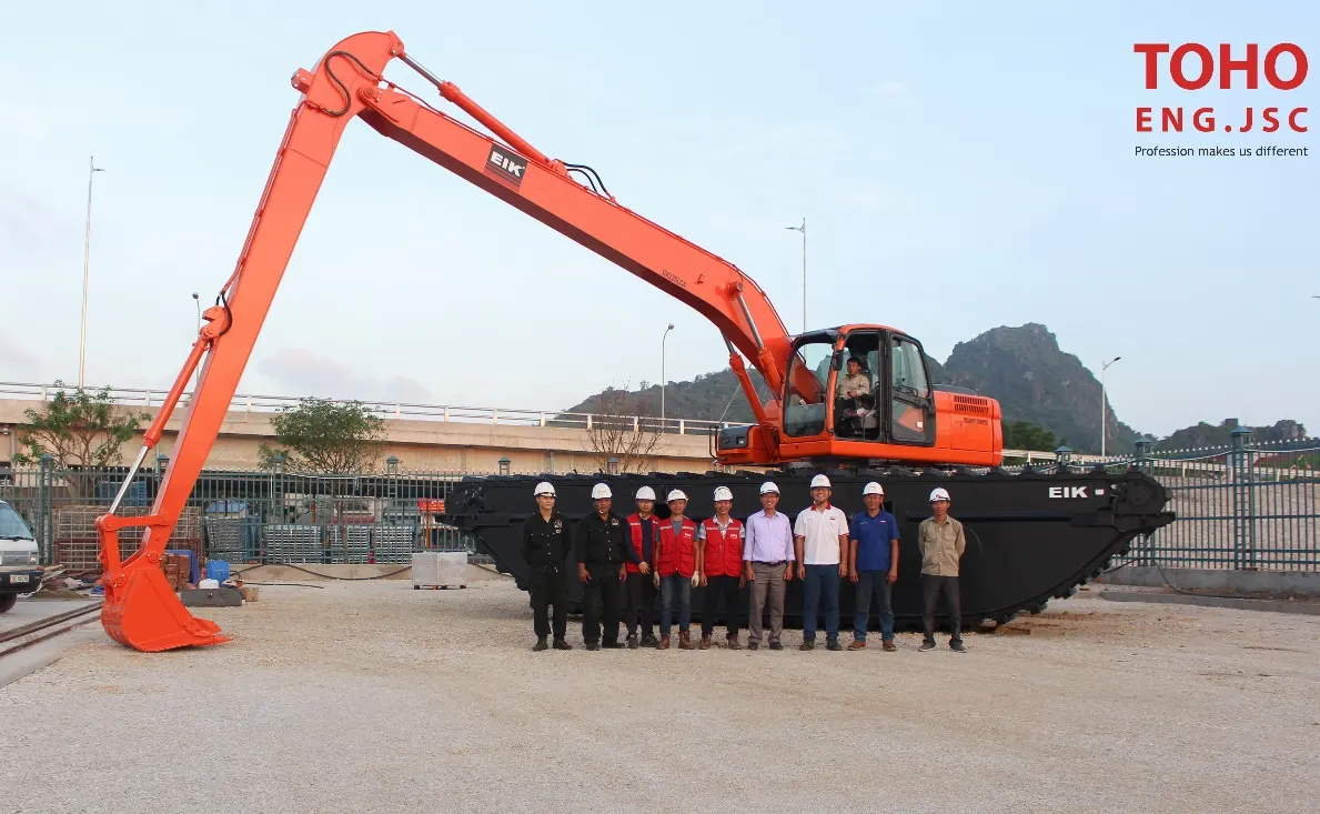 Máy xúc đào lội nước EIK – Thiết bị chuyên dụng thi công vùng đầm lầy